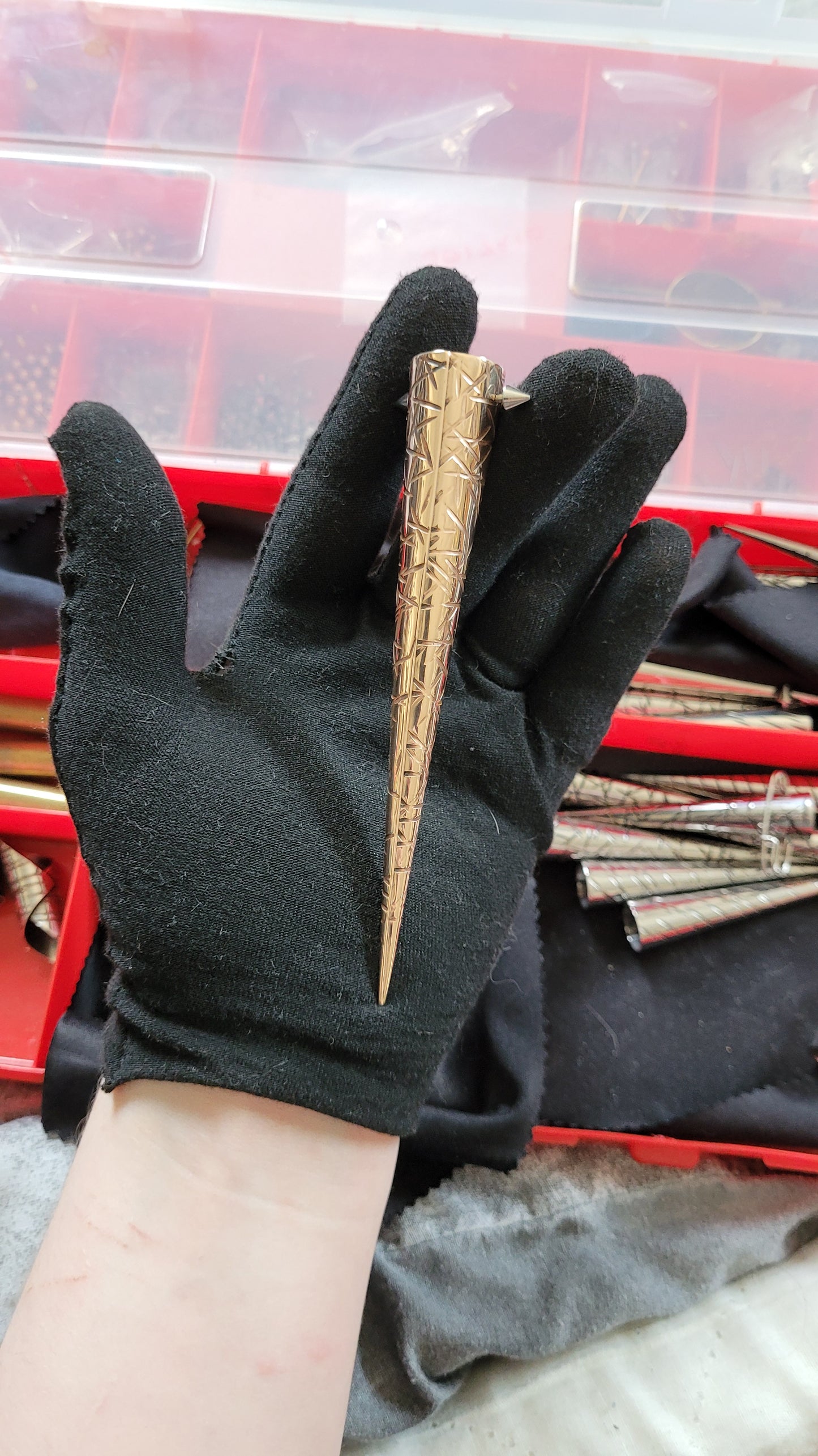 Bronze Braid/Dreadlock Spike! ,ade from upcycled bronze, reclaimed from broken cymbals