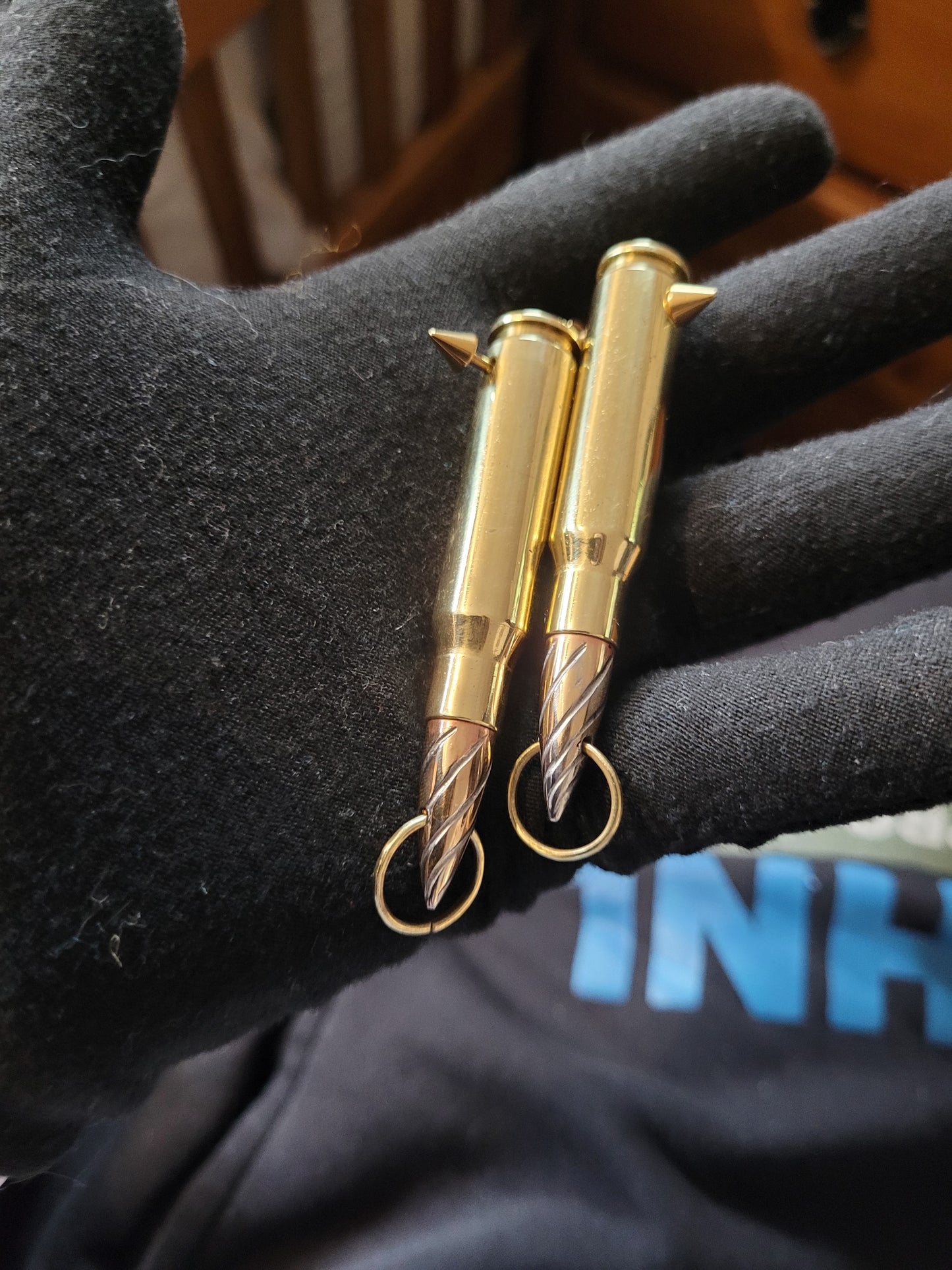 Bullet Spikes! Altered bullet or crystal bullet dreadlock beads. Upcycled ammunition jewelry