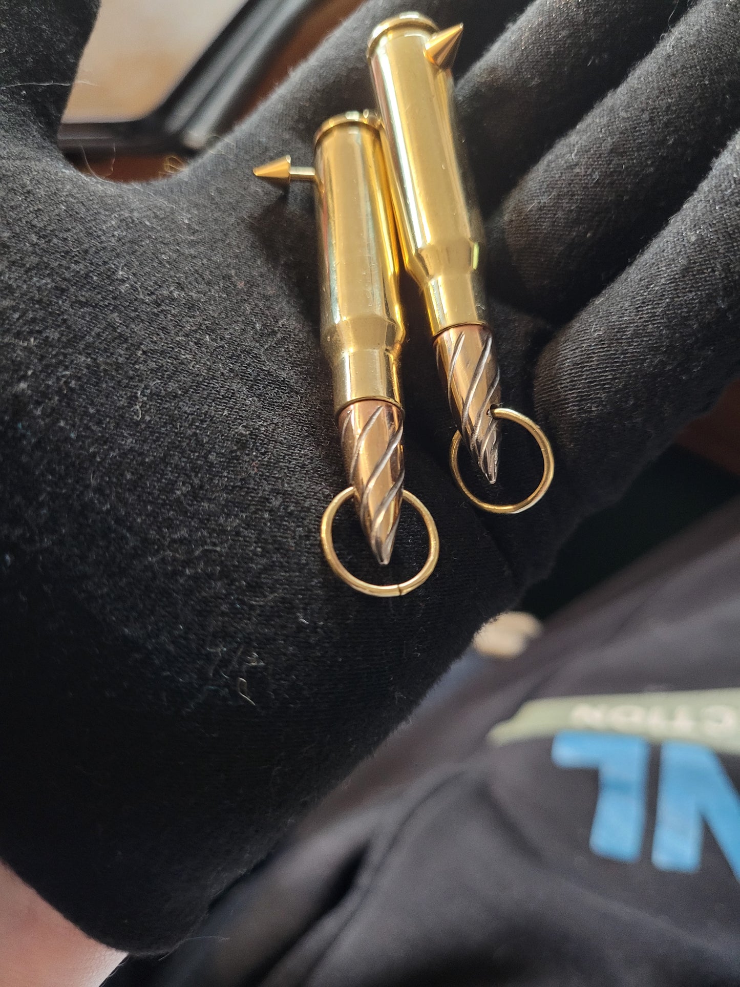 Bullet Spikes! Altered bullet or crystal bullet dreadlock beads. Upcycled ammunition jewelry