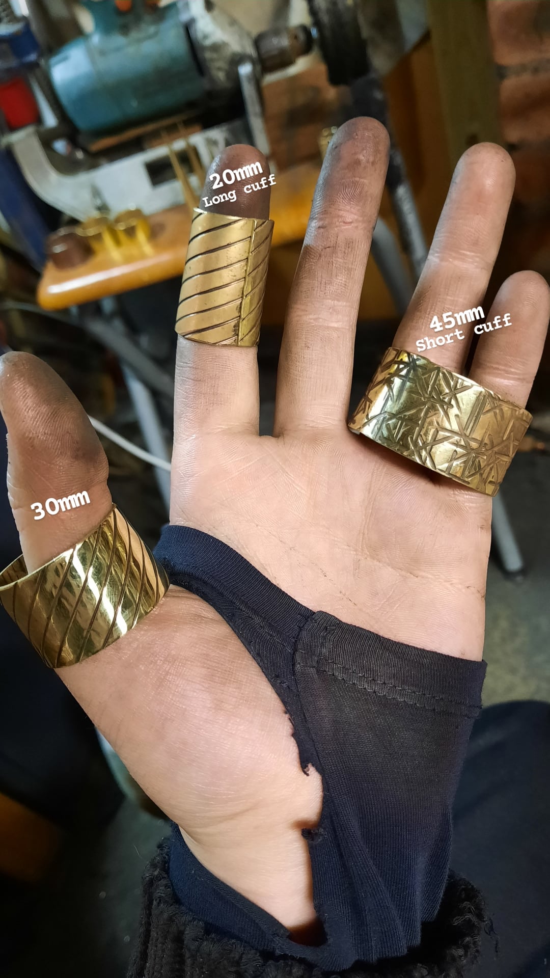 Short Hair Cuffs! Single bar cuffs for braids or locs in brass, stainless steel, bronze, or black steel