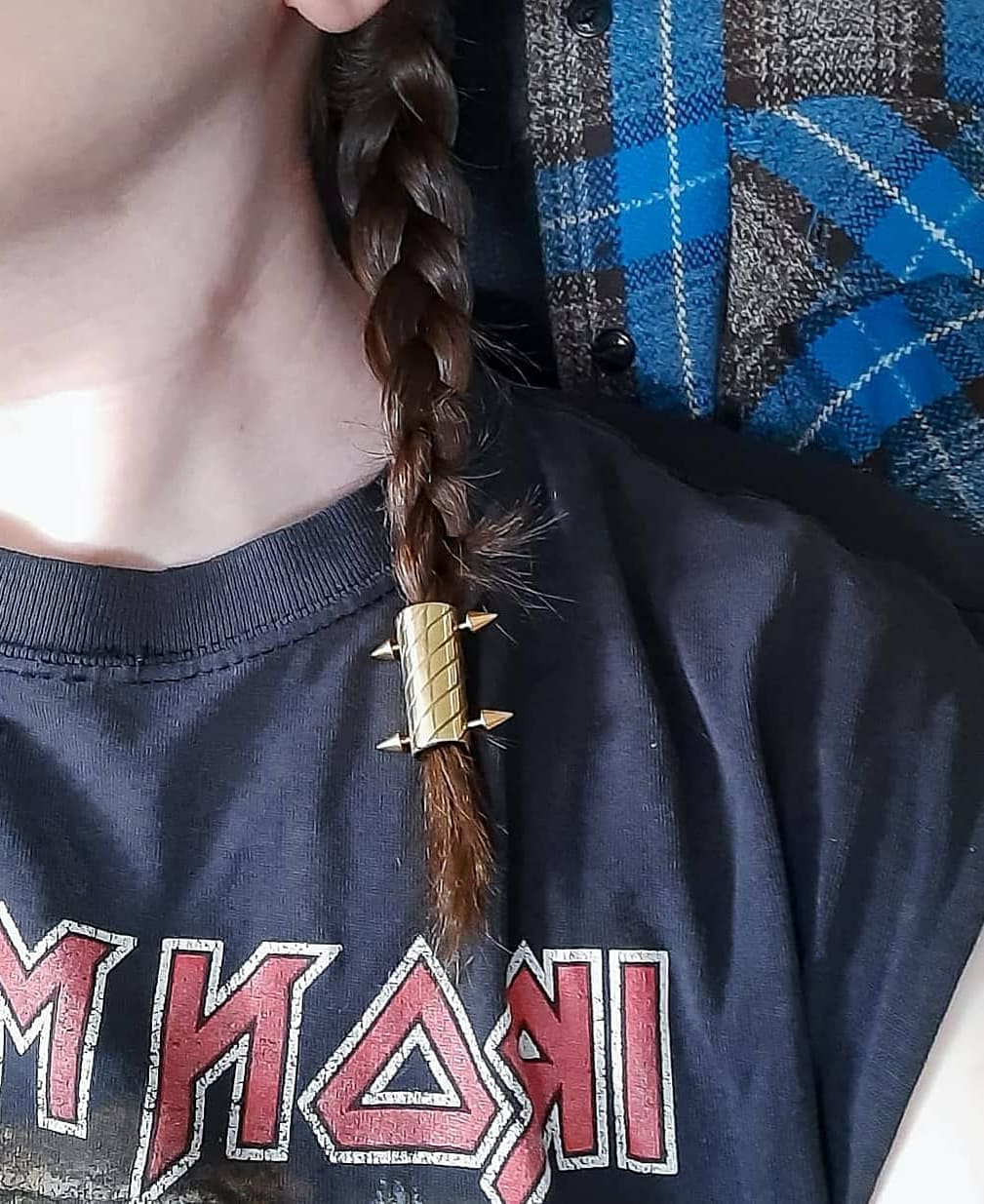 Two Bar Hair Cuffs! Brass, bronze, stainless steel, and black steel. Plain, striped, horns texture, and crystal texture