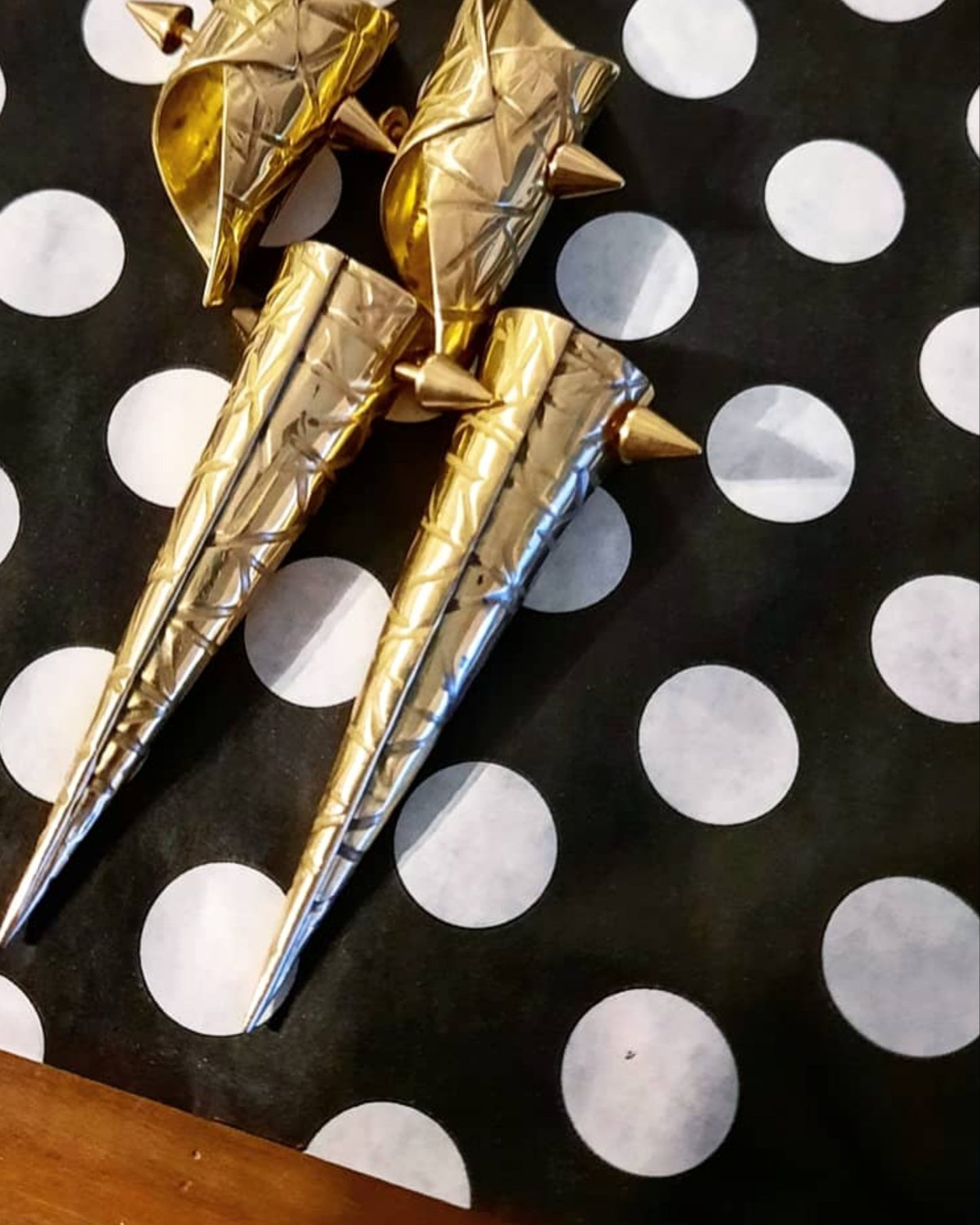 Brass Hair Spike! Gold coloured hair spike for braids and dreadlocks - Unusual, unique, hair jewellery.