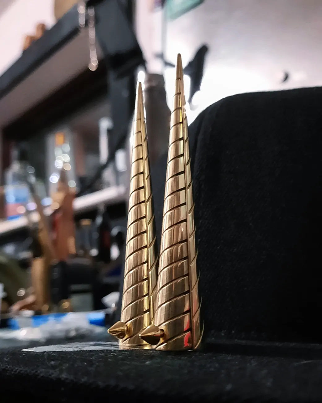 Brass Hair Spike! Gold coloured hair spike for braids and dreadlocks - Unusual, unique, hair jewellery.