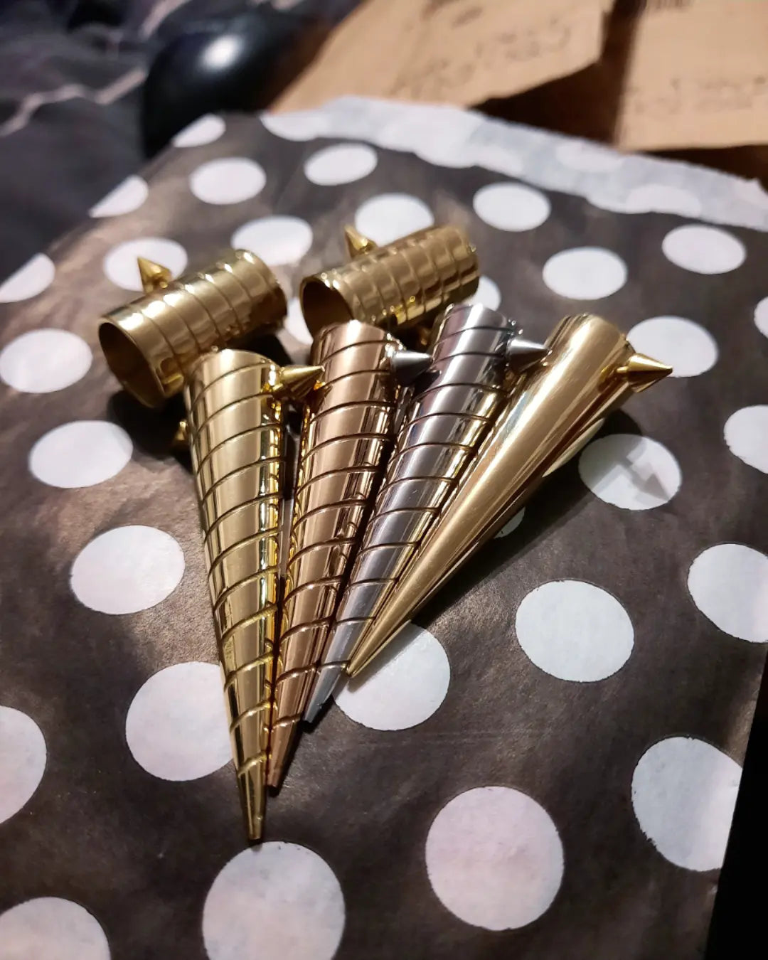 Brass Hair Spike! Gold coloured hair spike for braids and dreadlocks - Unusual, unique, hair jewellery.