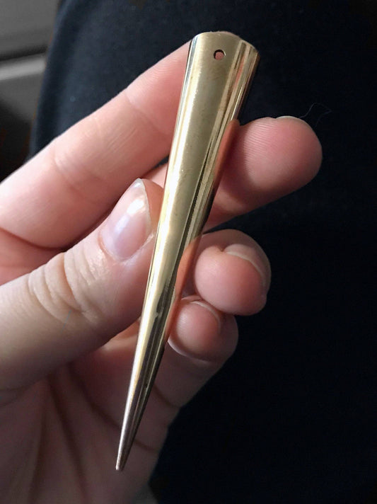 Bronze Braid/Dreadlock Spike! ,ade from upcycled bronze, reclaimed from broken cymbals