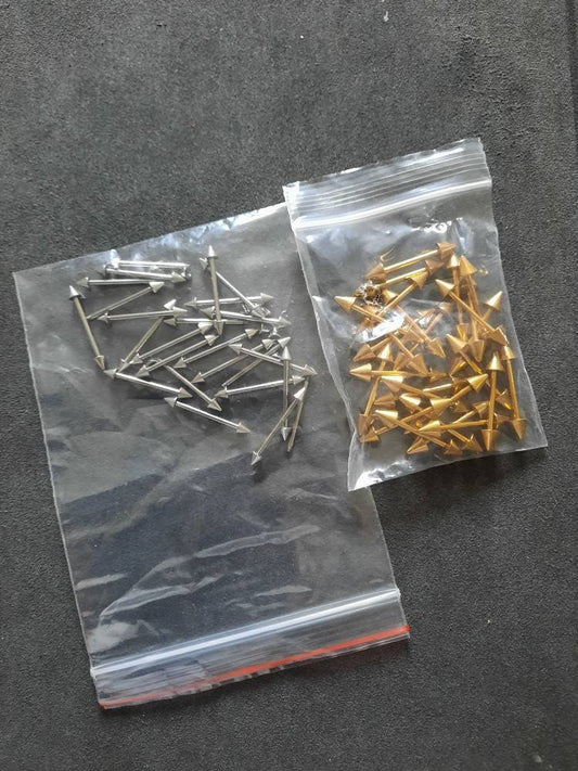 Spares! Spare standard length (16mm) retainer bars with balls or cones for hair jewellery. NOT FOR PIERCINGS