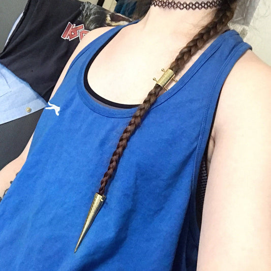 Braid/Dreadlock Cuff! Braided hair jewelry, dreadlock jewelry, dread bead, metal hair bead, goth, Viking, metalhead, biker, hippy, witch