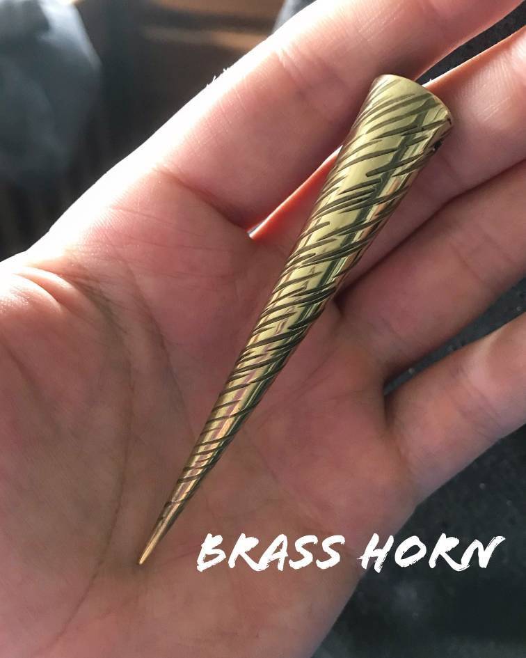 Brass Hair Spike! Gold coloured hair spike for braids and dreadlocks - Unusual, unique, hair jewellery.