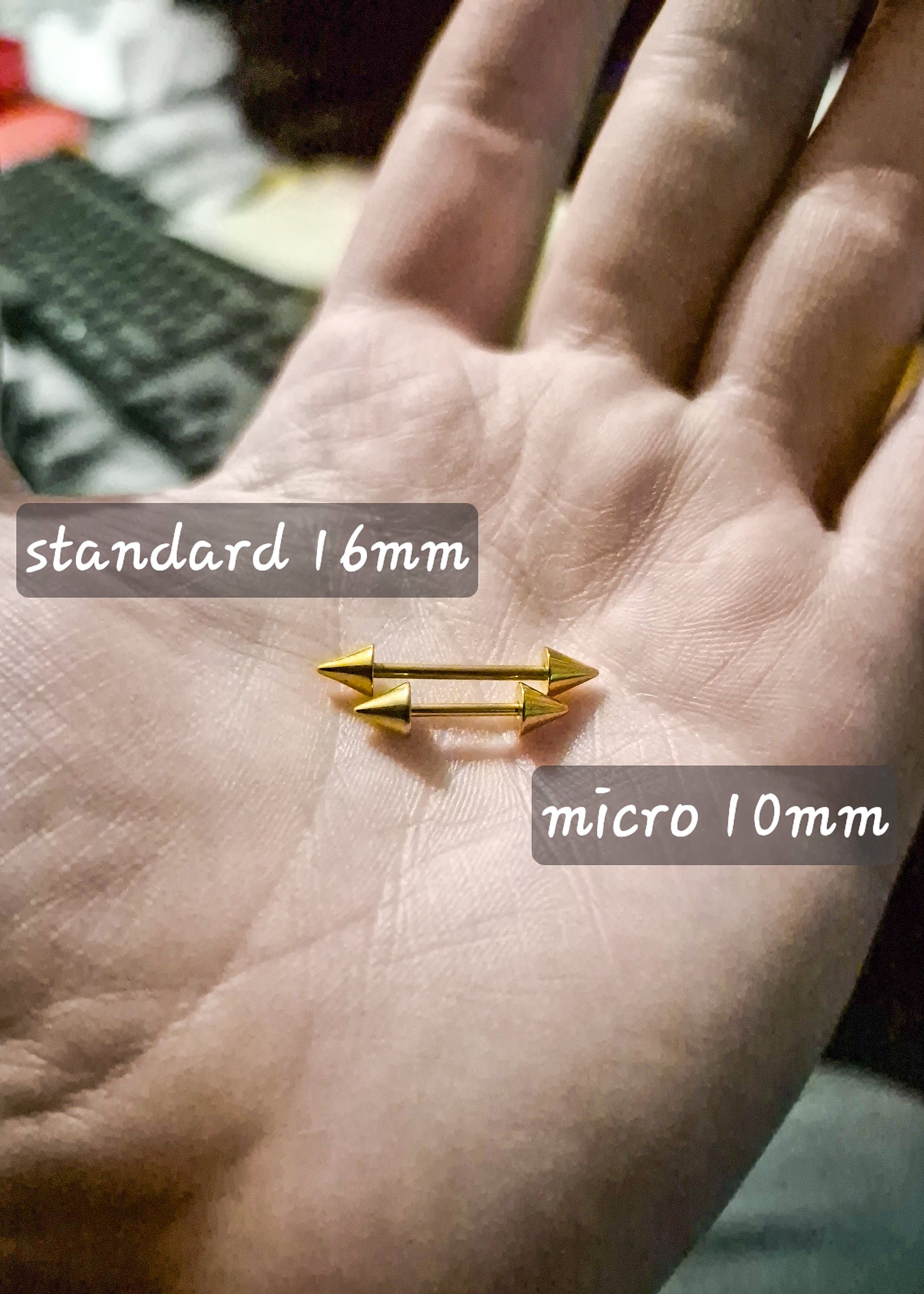 Spare retainer bar (single) with balls or cones for hair jewellery. NOT FOR PIERCINGS