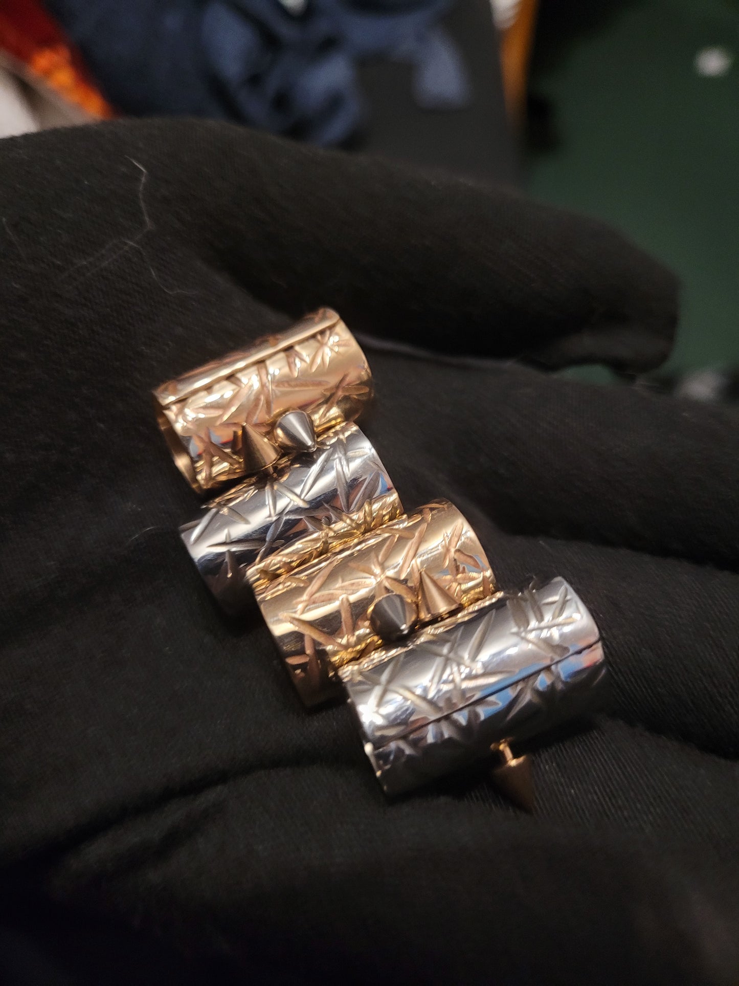 Crystal Shorties! Hair cuffs for braids or locs in brass, stainless steel, bronze, or black steel