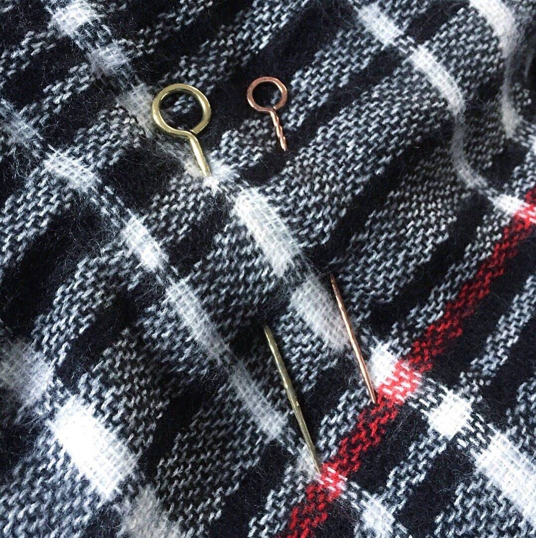 Individual brass handcrafted shawl pin, textured shawl pin, cloak pin, womens gifts, kilt pin, scarf ring, winter fashion, blanket scarf pin