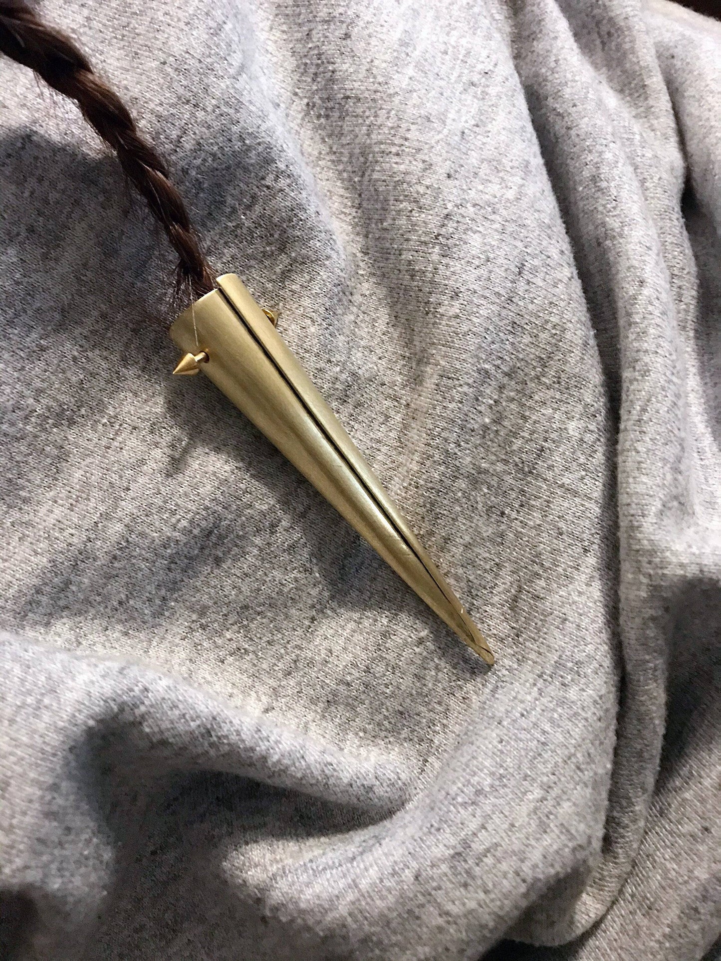 Hair Spike! For braids and dreadlocks - Unusual, unique, hair jewellery. Viking hair charm, dread beads, brass hair jewelry, larp, cosplay