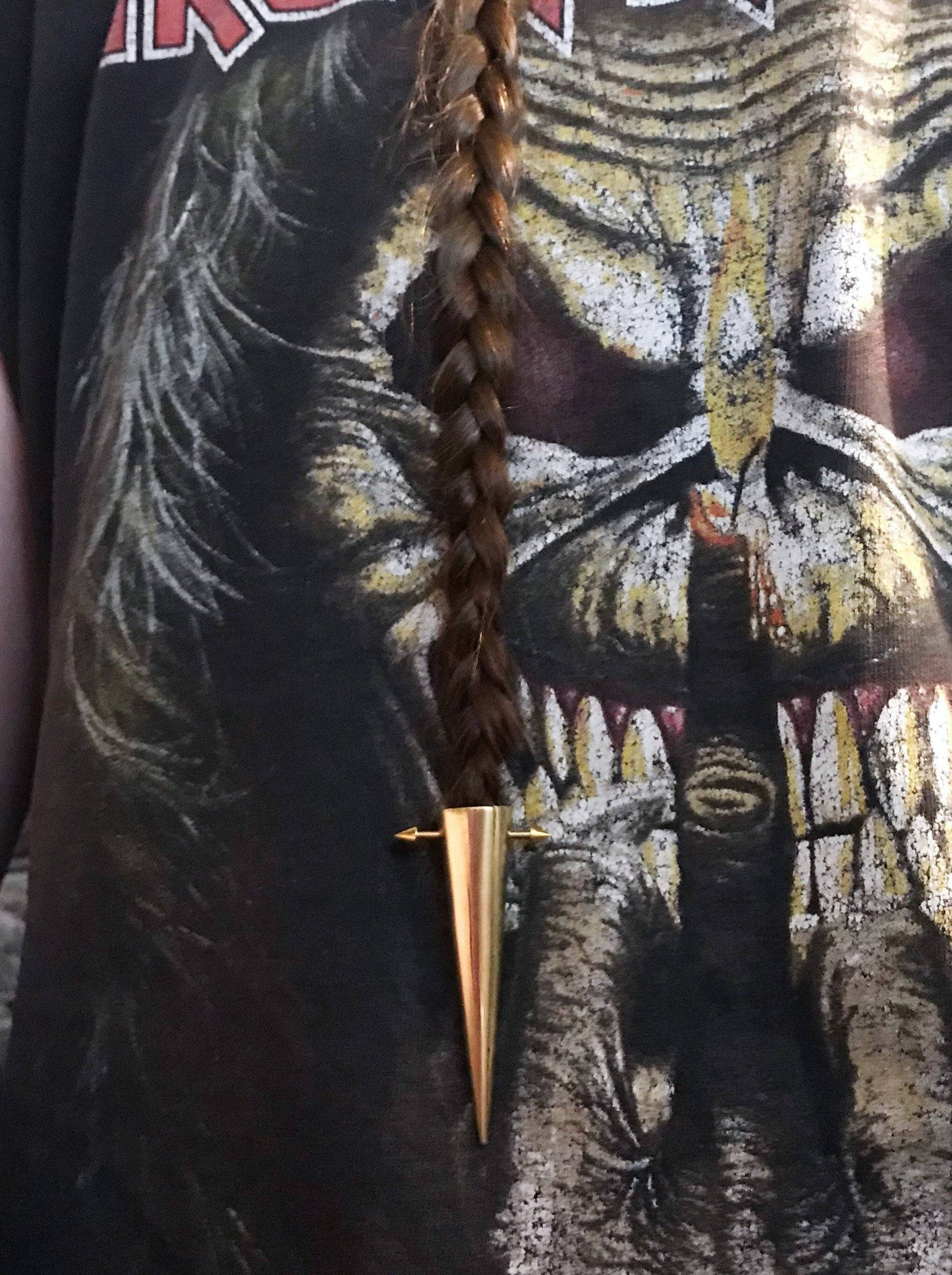 STAINLESS STEEL Unicorn Hair Spike Goth, Viking Hair Jewelry for Braids or  Dreadlocks. Braid Jewelry, Braid Accessories, Viking Hair Beads 