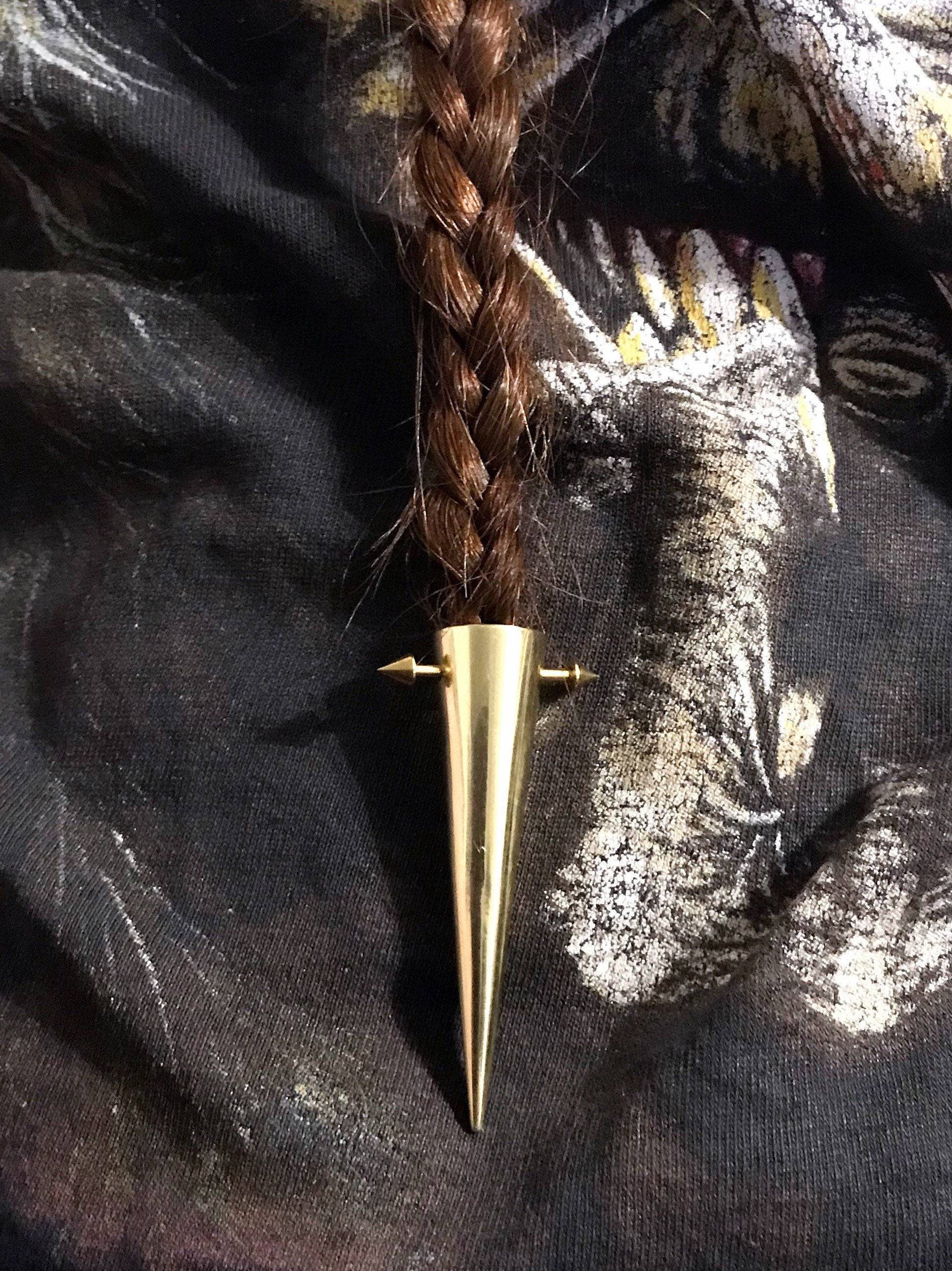 Smaller Hair Spikes! Jewellery for dreadlocks and braids. Braided hair jewelry, dread beads, dread accessory, goth, larp, cosplay, Viking