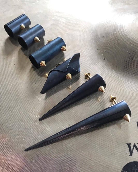 Black Steel Hair Spike! Black and gold, black and silver, or black and black hair jewelry. Viking hair, goth hair, heavy metal, dark fashion