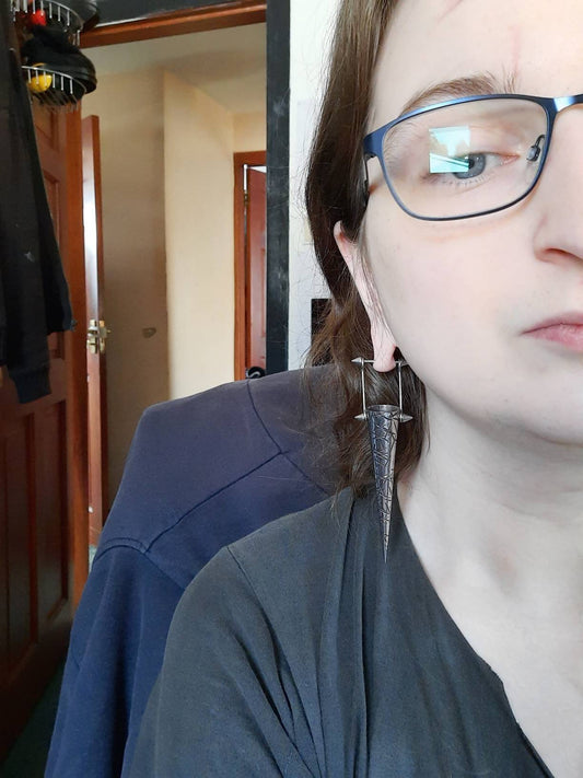 Earring Conversion Bars! For turning hair spikes into earrings/ ear weights/ hangers. Body modification, stretched ears, dangle earrings,