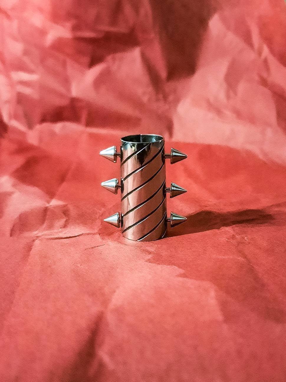 Stainless Steel Three Bar Hair Cuff! Stainless steel braid cuff, hair tie cover, handmade hair bead. Beads for locs, beard bead.